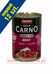 ANIMONDA GRANCARNO ADULT • WOŁOWINA I JAGNIĘCINA • ANIMONDA GRANCARNO ADULT • WOŁOWINA I JAGNIĘCINA •