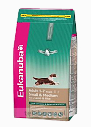 EUKANUBA ADULT SMALL & MEDIUM BREED LAMB & RICE
