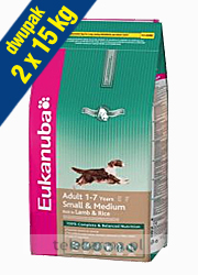 EUKANUBA ADULT SMALL & MEDIUM BREED LAMB & RICE