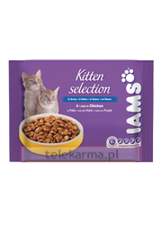 IAMS KITTEN & JUNIOR (0-1) ZESTAW SASZETEK • KURCZAK • IAMS KITTEN & JUNIOR (0-1) ZESTAW SASZETEK • KURCZAK •