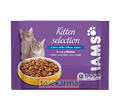IAMS KITTEN & JUNIOR (0-1) ZESTAW SASZETEK • KURCZAK •