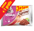WHISKAS SUPREME • MIĘSNE SPECJAŁY• ZESTAW 4x85g •