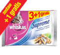 WHISKAS SUPREME • RYBNE SPECJAŁY• ZESTAW 4x85g • WHISKAS SUPREME • RYBNE SPECJAŁY• ZESTAW 4x85g •