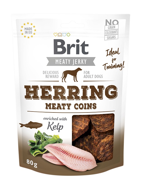 Brit Jerky Herring Meaty Coins przysmaki dla psa mięsne krążki ze sledziem