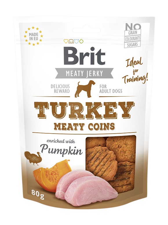 Brit Jerky Turkey Meaty Coins przysmaki dla psa
