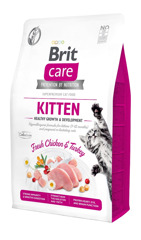 brit care kitten grain free hair care sucha karma dla kociąt