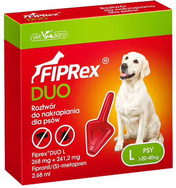 Fiprex Duo L dla dużych psów preparat spot on na pchły i kleszcze