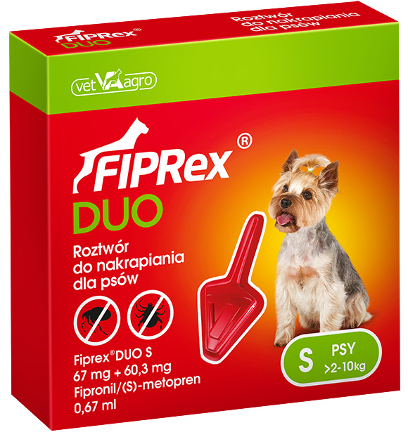 Fiprex Duo S dla małych psów preparat spot on na pchły i kleszcze