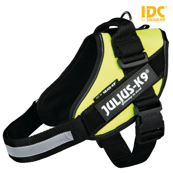 JULIUS-K9 IDC POWER 0 M-L SZELKI DLA PSA żółte neonowe