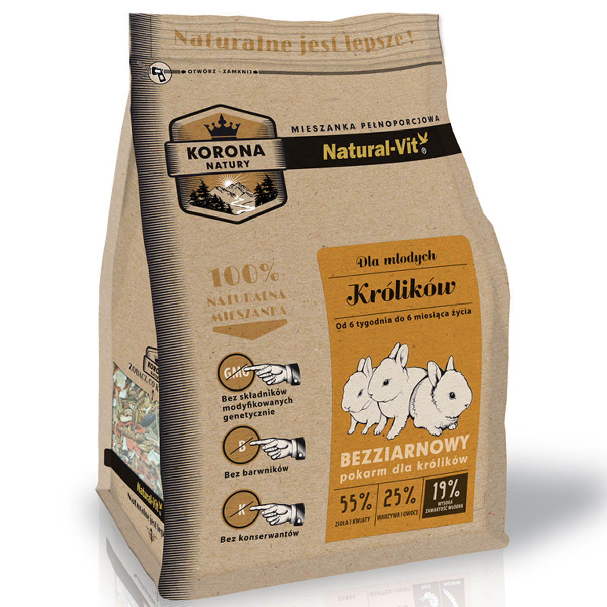 KORONA NATURY NATURAL-VIT POKARM DLA KRÓLIKA 5905397021919