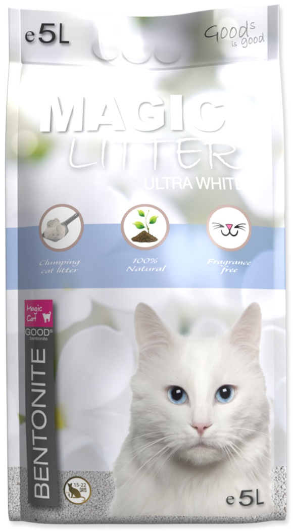 MAGIC LITTER ULTRA WHITE BENTONITOWY ŻWIREK DLA KOTA bezzapachowy