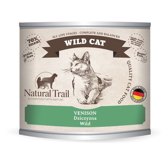 NATURAL TRAIL WILD CAT MOKRA KARMA DLA KOTA z dziczyzną