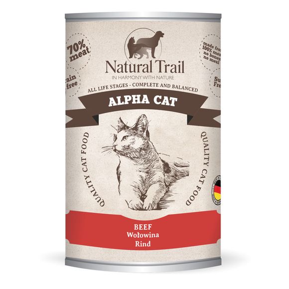 NATURAL TRAIL ALPHA CAT MOKRA KARMA DLA KOTA z wołowiną