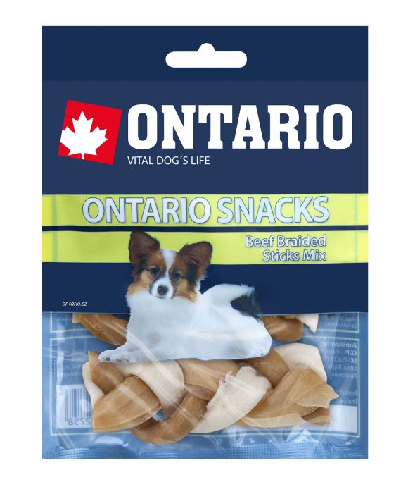 ONTARIO NATURALNY PRZYSMAK DLA PSA - WARKOCZ MIX ZE SKÓRY WOŁOWEJ 7,5 cm