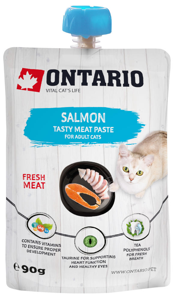 ONTARIO SALMON TASTY MEAT PASTE KARMA UZUPEŁNIAJĄCA DLA KOTA z łososiem