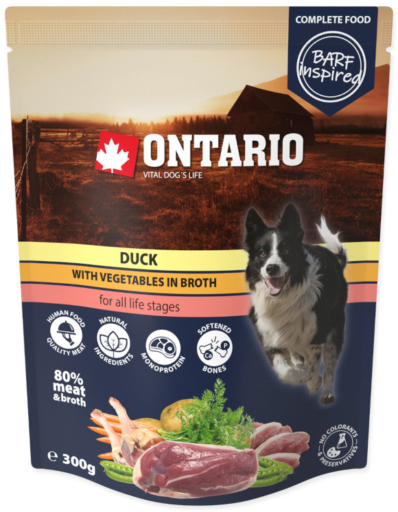 ONTARIO DUCK Z WARZYWAMI W BULIONIE KARMA DLA PSA