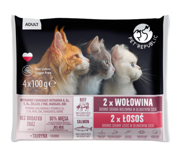 PET REPUBLIC MOKRA KARMA DLA KOTA 5904316130367