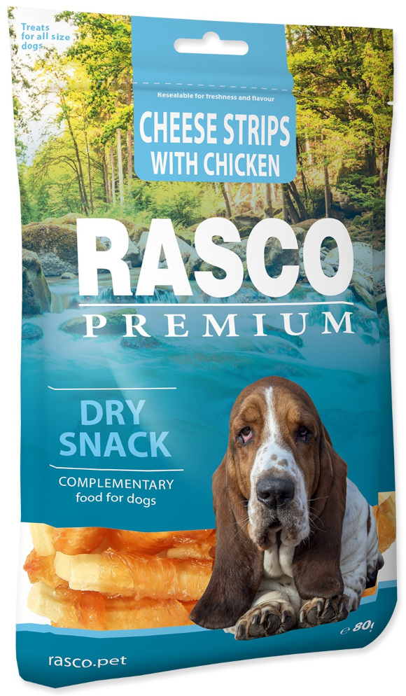 RASCO PREMIUM SOFT SNACK CHEESE STRIPS WITH CHICKEN przysmaki dla psa