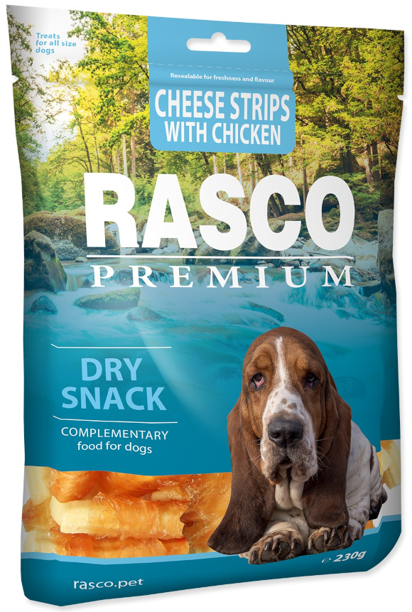 RASCO PREMIUM SOFT SNACK CHEESE STRIPS WITH CHICKEN przysmaki dla psa