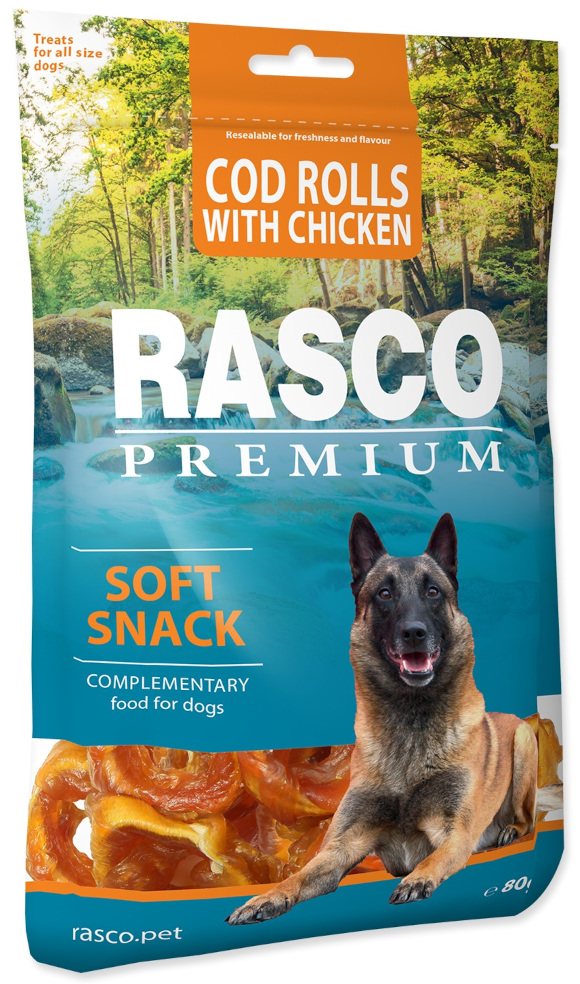 RASCO PREMIUM SOFT SNACK COOD ROLLS WITH CHICKEN przysmaki dla psa