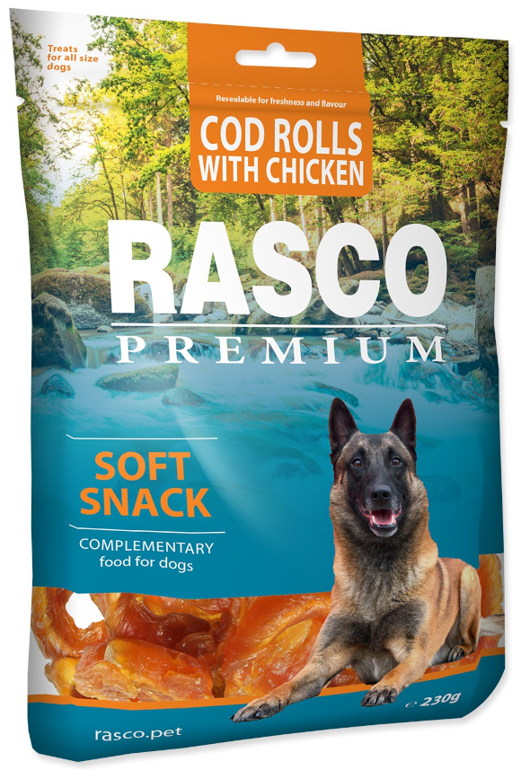 RASCO PREMIUM SOFT SNACK COOD ROLLS WITH CHICKEN przysmaki dla psa