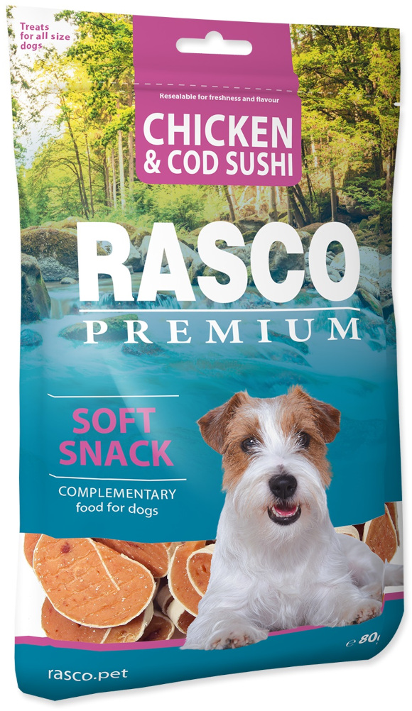RASCO PREMIUM SOFT SNACK CHICKEN and COOD SUSHI przysmaki dla psa