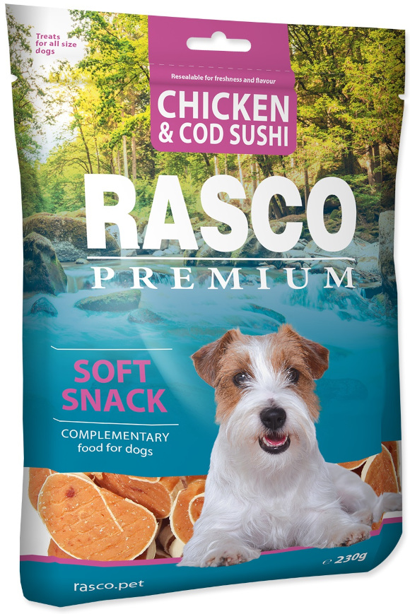 RASCO PREMIUM SOFT SNACK CHICKEN and COD SUSHI przysmaki dla psa