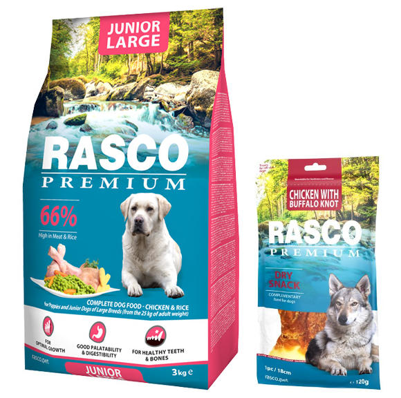 RASCO PREMIUM JUNIOR LARGE KARMA DLA SZCZENIĄT RAS DUŻYCH