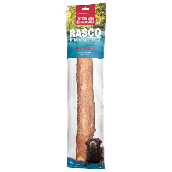 Rasco Premium bawola pałeczka z kurczakiem 41cm przysmak dla psa