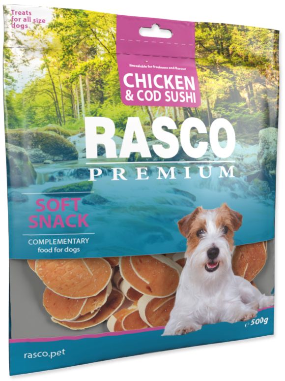 RASCO PREMIUM SOFT CHICKEN / COD SUSHI przysmaki dla psa