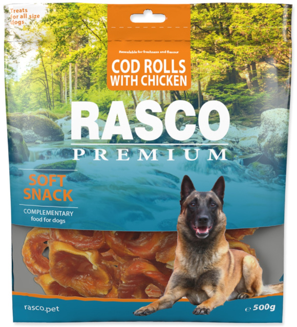 RASCO PREMIUM SOFT SNACK COD ROLLS WITH CHICKEN przysmaki dla psa