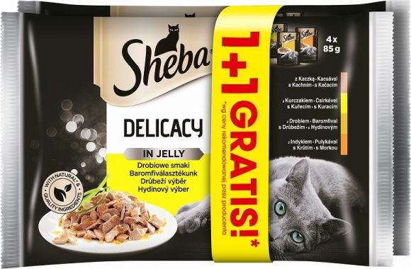 SHEBA DELICACY DLA KOTA drobiowe dania w galaretce