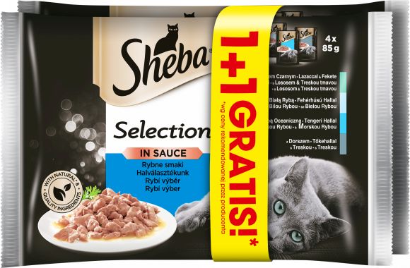SHEBA SELECTION DLA KOTA rybne smaki w sosie