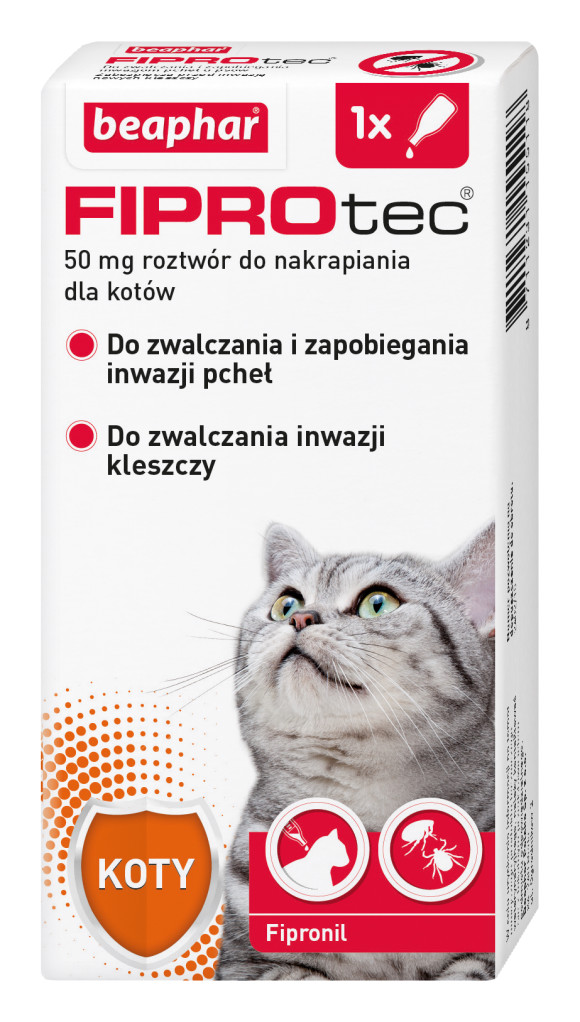 Beaphar fiprotec krople przeciw pchlom i kleszczom dla kota