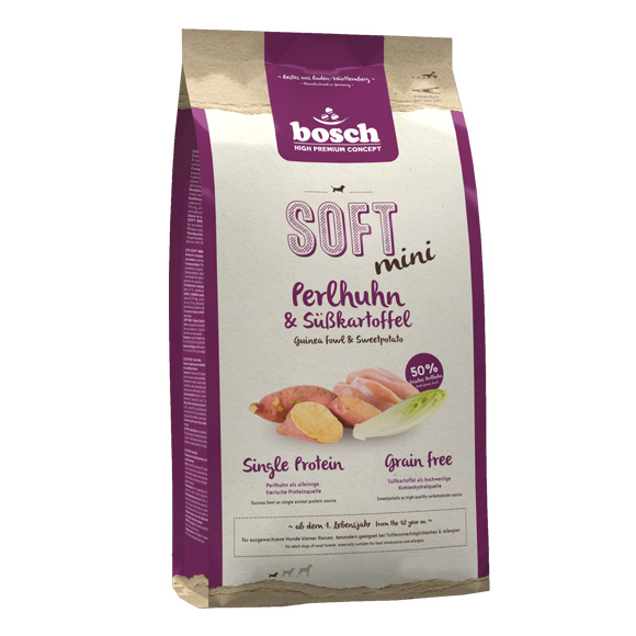 bosch soft mini perliczka i bataty karma dla małego psa
