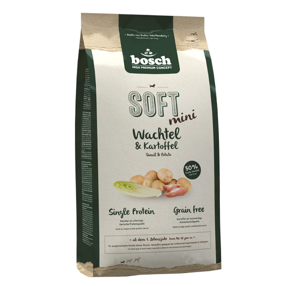 bosch soft mini przepiórka i ziemniak karma dla małego psa
