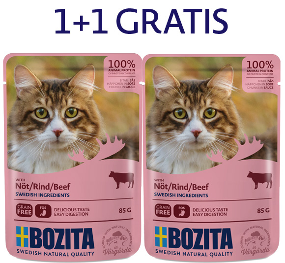 bozita saszetki dla kota w promocji 1+1 gratis