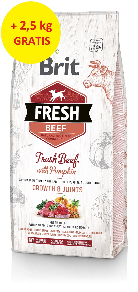 BRIT FRESH PUPPY LARGE WOŁOWINA I DYNIA KARMA DLA SZCZENIAKA