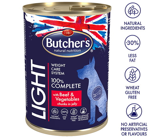 BUTCHERS FUNCTIONAL LIGHT Z WOŁOWINĄ I WARZYWAMI KARMA DLA PSA
