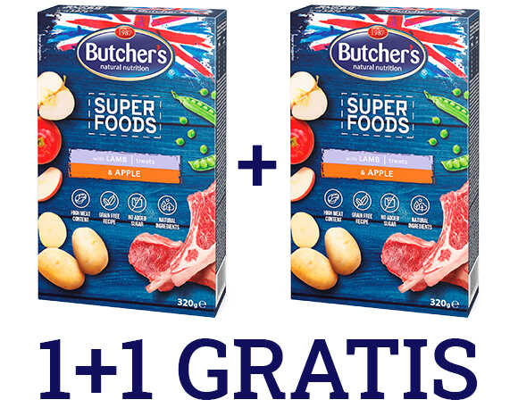 BUTCHERS SUPER FOODS PRZYSMAK DLA PSA z jagnięciną i jabłkiem