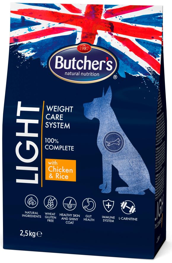 BUTCHERS FUNCTIONAL LIGHT Z KURCZAKIEM I RYŻEM SUCHA KARMA DLA PSA