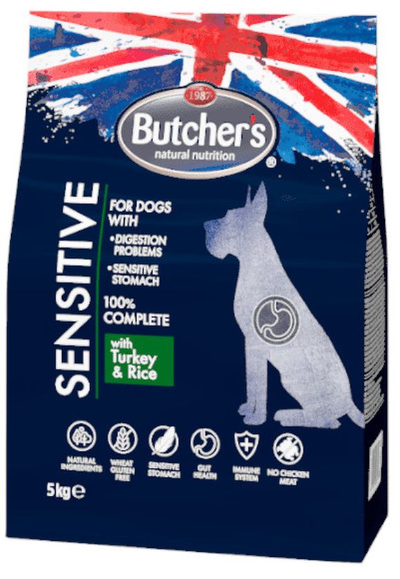 BUTCHERS FUNCTIONAL SENSITIVE Z INDYKIEM I RYŻEM SUCHA KARMA DLA PSA