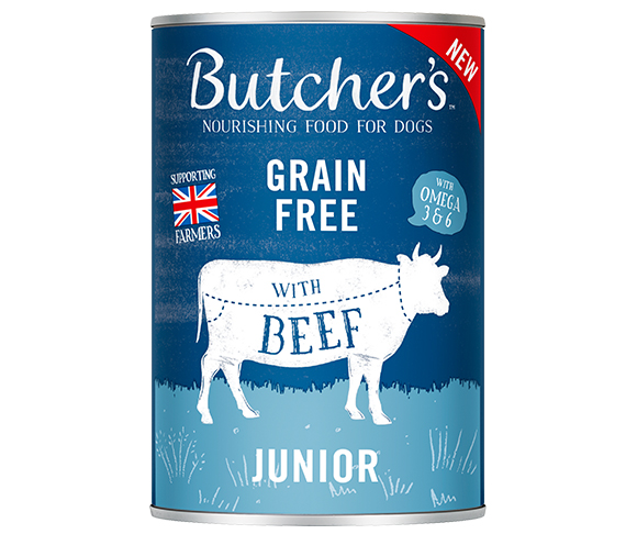 BUTCHERS ORIGINAL JUNIOR KAWAŁKI WOŁOWINY W GALARETCE KARMA DLA SZCZENIĄT