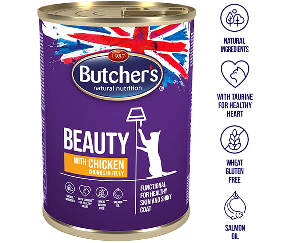 BUTCHERS FUNCTIONAL BEAUTY Z KURCZAKIEM KARMA DLA KOTA