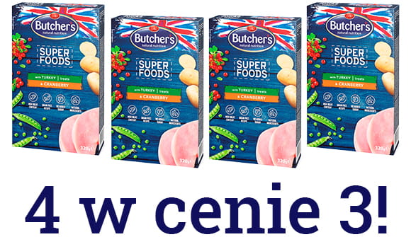 BUTCHERS SUPER FOODS PRZYSMAK DLA PSA z indykiem i żurawiną