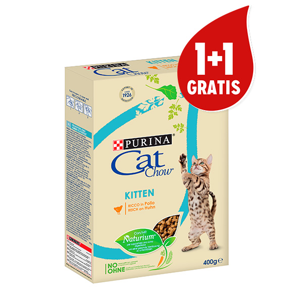 karma cat chow kitten dla kociąt 400g+400g gratis