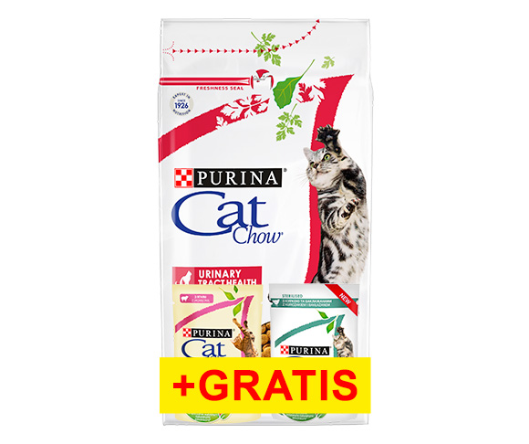 sucha karma dla kota + 2 saszetki karmy mokrej gratis