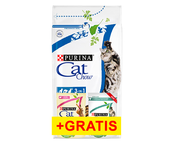 sucha karma cat chow dla kota + mokra karma gratis