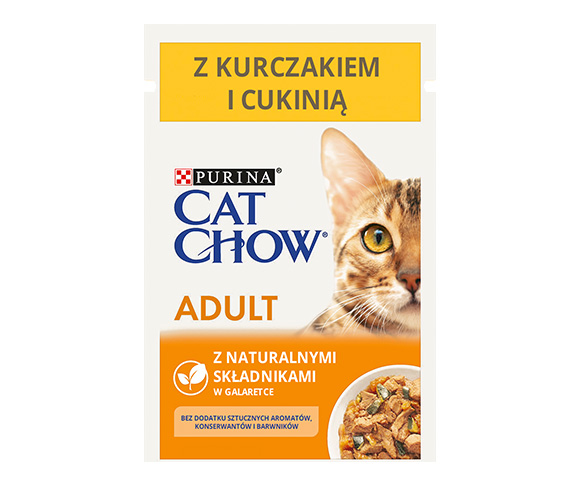 CAT CHOW MOKRA KARMA DLA KOTA - z kurczakiem i cukinią