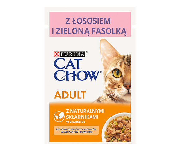 CAT CHOW MOKRA KARMA DLA KOTA - z łososiem i zieloną fasolką
